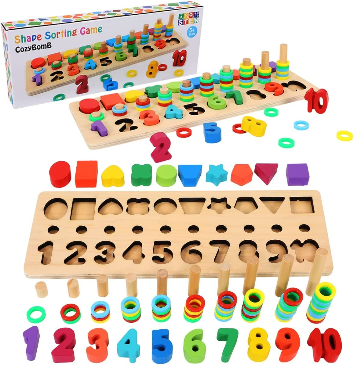 Disminución Asistencia Decir a un lado juegos didacticos para niños bebes de madera educativos aprendizaje 2 años  y mas | eBay