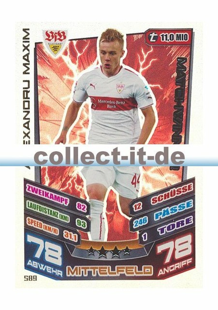 Match Attax Extra 13/14 - 589 - ALEXANDRU MAXIM - VFB Stuttgart - Matchwinner