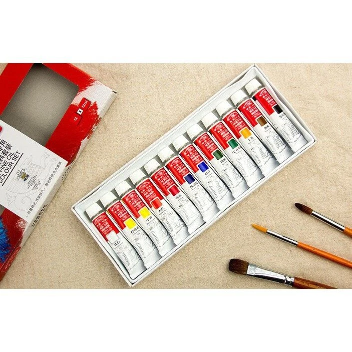 Winsor newton oil colour paint set art 12 colours x 12ml - Image 3 of 4