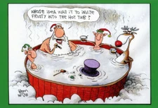 Invite Frosty Funny  Humorous Nobleworks Christmas Card