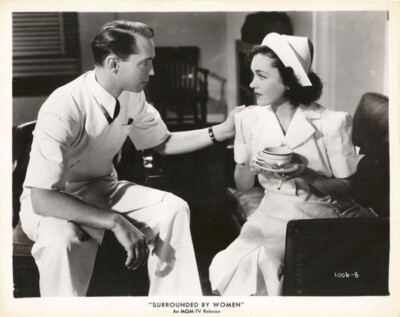 FRANCHOT TONE MAUREEN O'SULLIVAN Surrounded by Women Orig Photo MGM TV Release