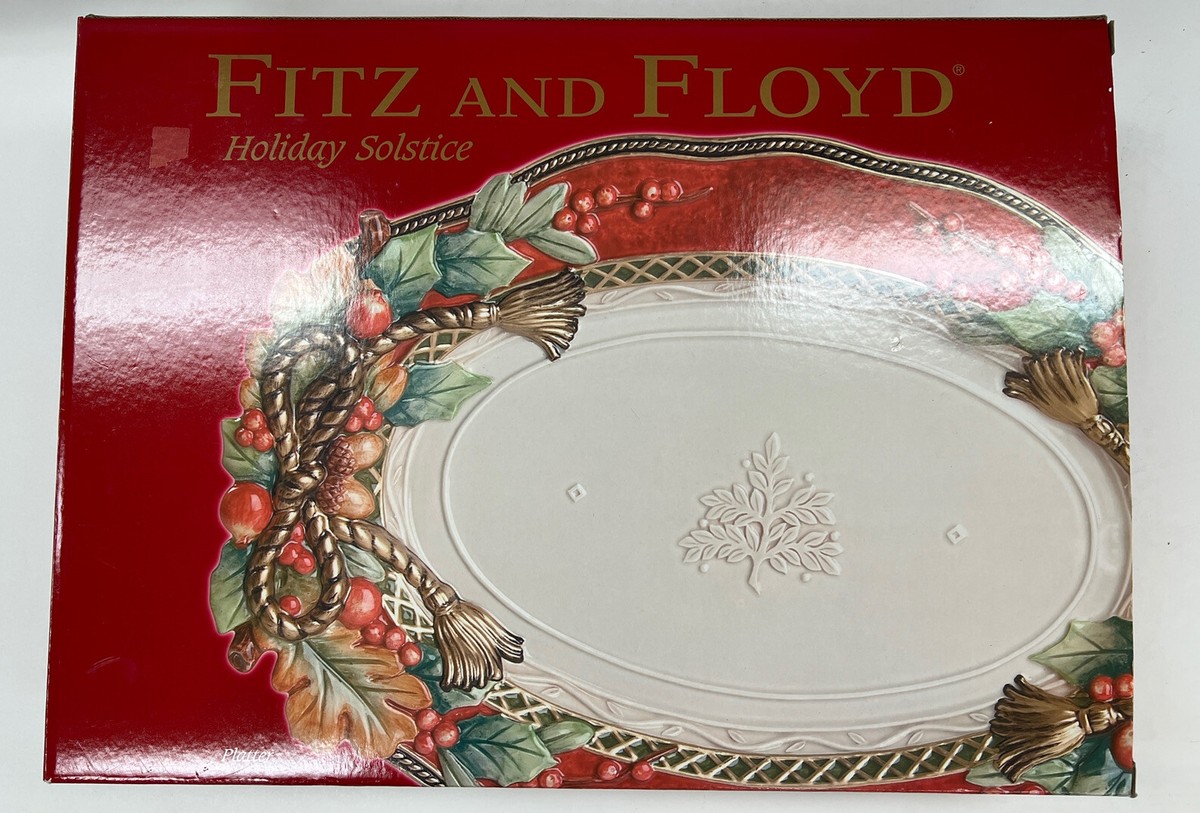 Fitz & Floyd（フィッツ＆フロイド) HolidaySolstice Fitz & Floyd Holiday Solstice Large Sculpted Platter
