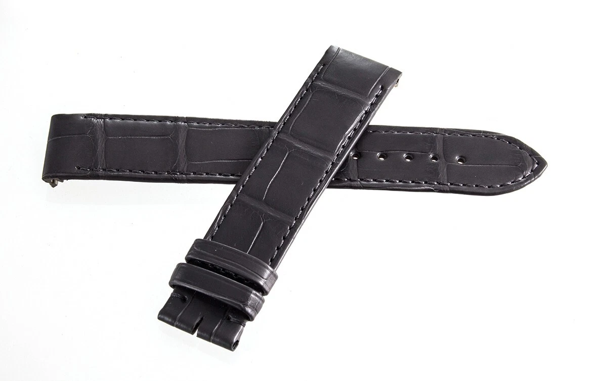 Cartier 黒 レザーベルト IR A102R 19mm Cartier Leather Wristwatch Bands 19 mm Band Width for sale | eBay