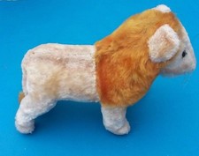 EXTREMELY RARE - LION with Bell Maruei Toys Stuffed Mohair 9" x 7" w/Tags JAPAN