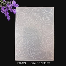 Merry Christmas Gear Plastic Embossing Folders for Card Making Scrapbooking and