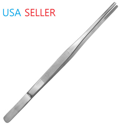Stainless Steel Cooking Tongs Tweezers 12 inch Long Cooking Kitchen Tool