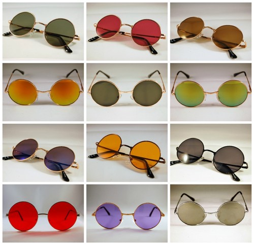 CERCHIO tondo stile Vintage Hippie 50 S 60 S Occhiali da Sole John Lennon  Stile Retrò Cyber | eBay
