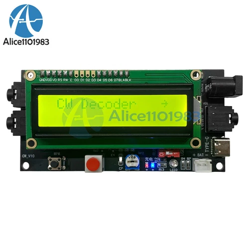 LCD1602 Ham Radio Essential CW Decoder Morse Code Reader Translator Decoder