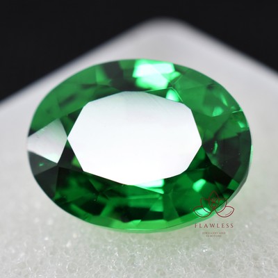 Flawless Ceylon Tsavorite Green Garnet 9 Ct Loose Oval Excellent Shape Gemstone
