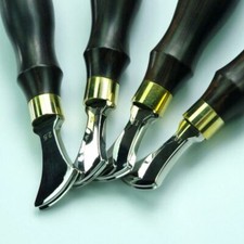 Leather Craft Stainless Steel Press Edge Sector Ebony Tool blackwood handle