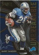 2020 Panini Select Barry Sanders Unbreakable SP #U4 Detoit Lions HOF (A)