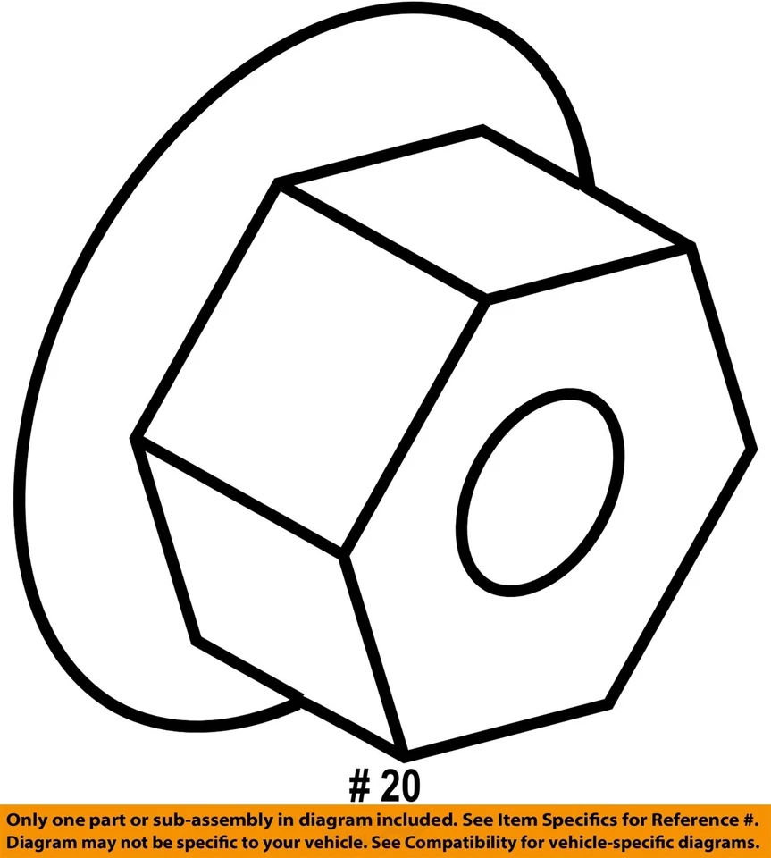 Carcasa-tuerca eje suspensión trasera aviador Ford OEM 89-14 W710084S439 Foto 2 de 2