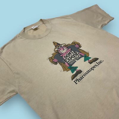 Vintage Dont Expose Yourself T-Shirt Adult XL Drug Pharma Medicine Funny 80s VTG