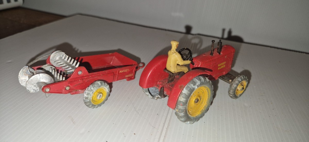 DINKY TOYS GB TRACTEUR MASSEY HARRIS + DISK ARROW REF 27A/27H BON ÉTAT | eBay