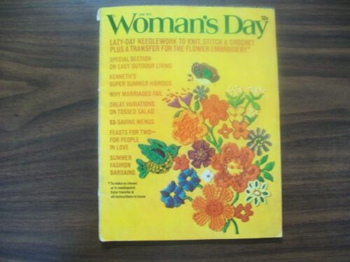 June 1973 Woman's Day Magazine - England - RV's - Midwife's - Feasts For Two - Picture 1 of 12