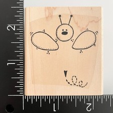 Limited Edition Bumble Bee Wood Mounted Rubber Stamp