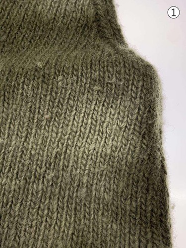 visvim UNEVEN DYE SELMER VNECK Vest wool khaki 3 Used - Picture 6 of 7
