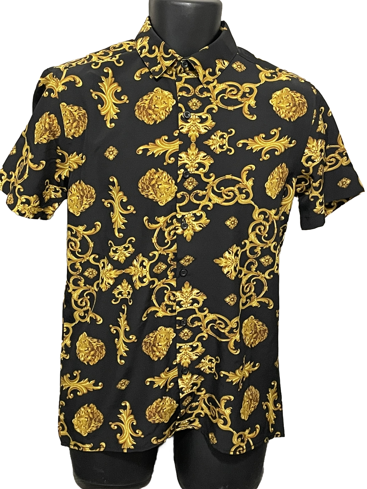Baroque Gold By Drill Clothing Co. Mens Italian Style Shirt Lions Size
