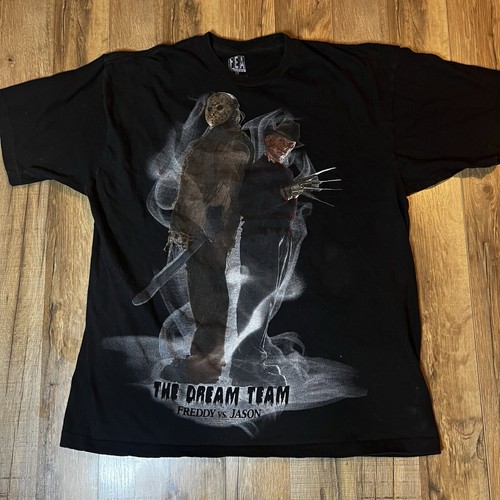 Freddy Vs Jason The Dream Team Halloween Horror T Shirt Full GRAPHIC Print Sz XL