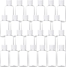 25 Pack 1.7Oz/50Ml Plastic Empty Bottles Clear Travel Containers Travel Size Bot