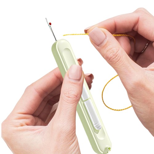 2 in 1 Nadel -Threader -Handnähwerkzeug Schnellnattelwechsler (grün) - Bild 3 von 11