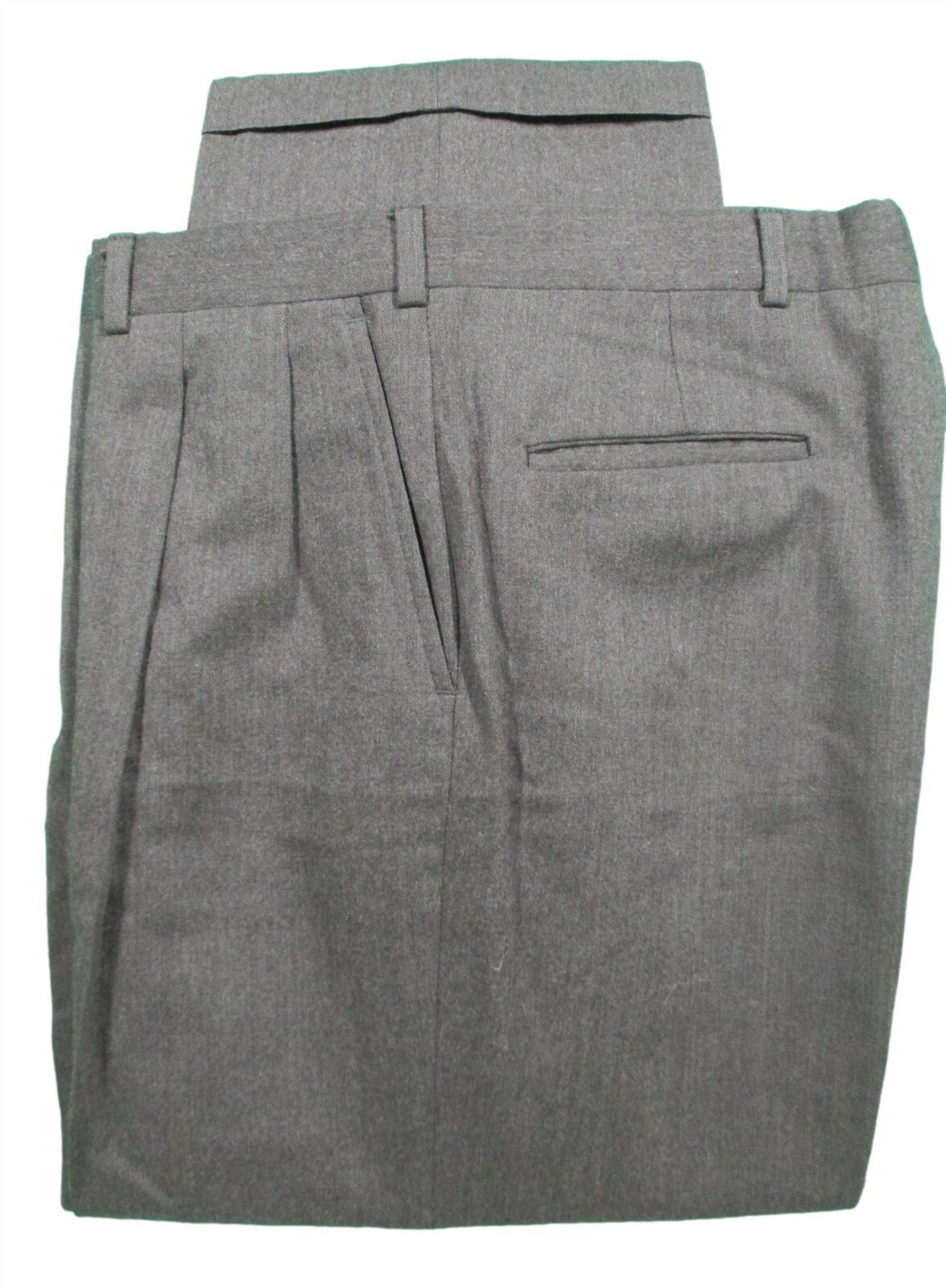 Burberry Mens Olive Pleated Wool Dress Pants 35x26.5