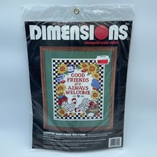 Dimensions COUNTRY SUNFLOWER WELCOME Stamped Cross Stitch Kit - NEW  SEALED