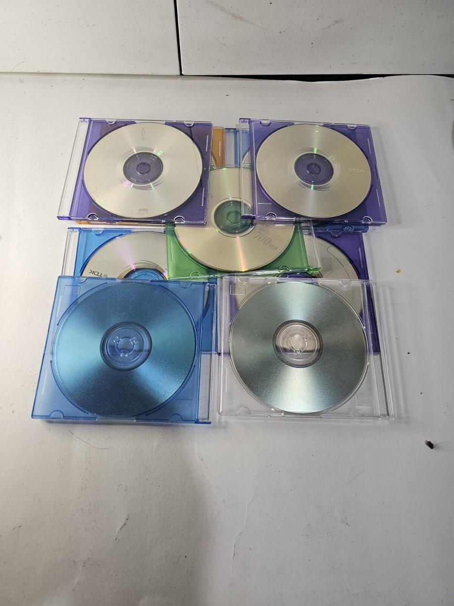 TDK, Sony, Maxell CD-R 52x 700MB 80 Min New - Lots Of 10 CDs With