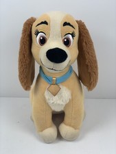 Disney Store 12" LADY and the Tramp Plush Cocker Spaniel Toy Dog Stuffed Animal