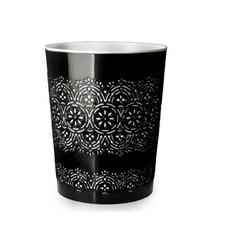 Blue Canyon Black Plastic Waste Bin 9 Litre Round Bathroom Office Kitchen Flora
