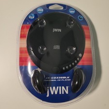 CD Player With Headphones JWIN JX-CD335SBLK CD-R Compatible 2009 New 20 Track