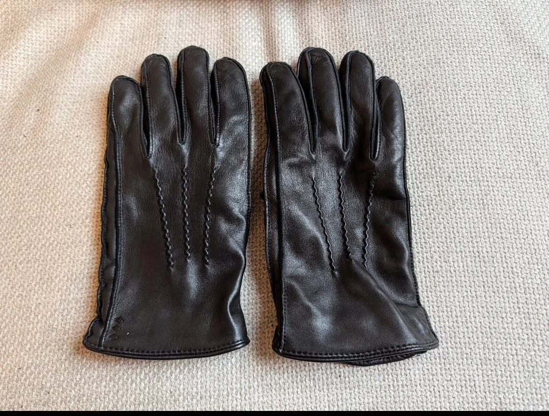 Royal Republiq Men's Leather Fleece Gloves Black Size 8