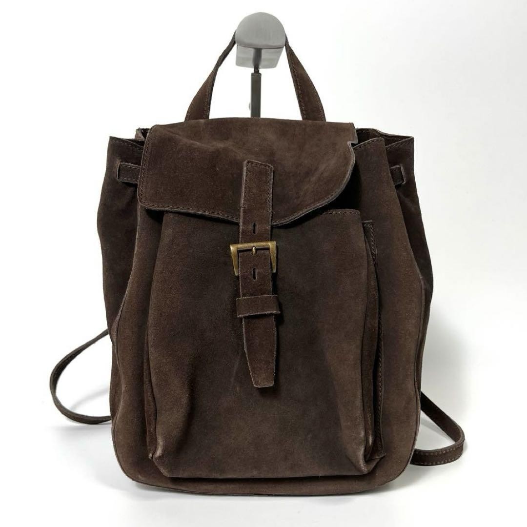80s 90s PRADA Vintage Suede Backpack Brown Logo Embossed 80s 90s PRADA Vintage Suede Backpack Brown Logo Embossed
