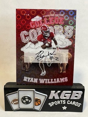 2024 Onit Football Ryan Williams College Colors On Card Auto 7/9 Alabama 