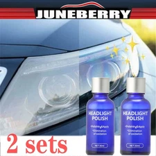 2Pcs Pro Car Headlight Lens Restoration Repair Polish Cleaner Cleaning for All*