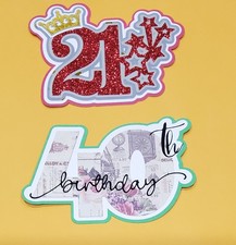 21st or 40th Birthday Title Scrapbook Page DIE CUT