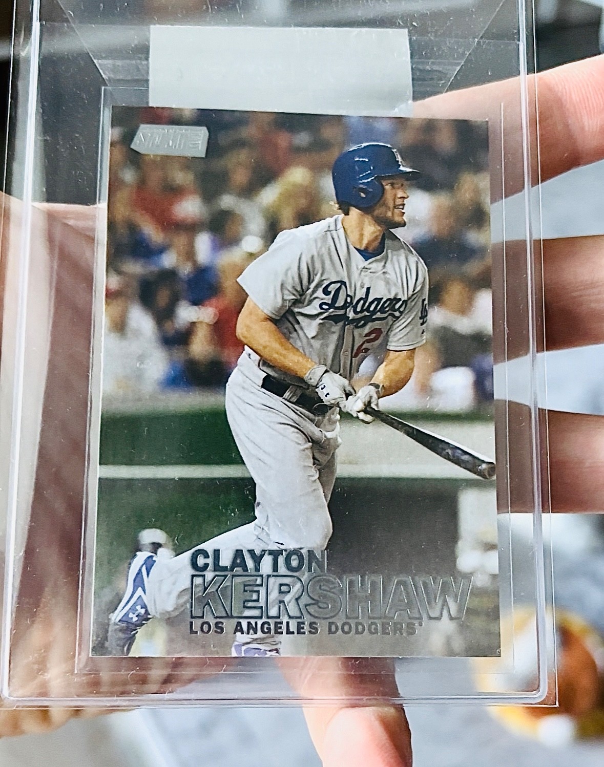 2016 Topps Stadium Club  Clayton Kershaw photo variation SSP Batting (CLeAN)