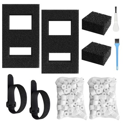 Aquarium Filter Media with Fluval Flex (15 Gal) Desktop Aquarium,2 A1375 Foam...