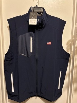 NWT - ZERO RESTRICTION - Z700 American Flag Vest - Navy - Size X-Large