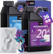 Silicone Mold Making Kit 36oz, 20A Flexible Bubble Free Silicone Rubber, Trans