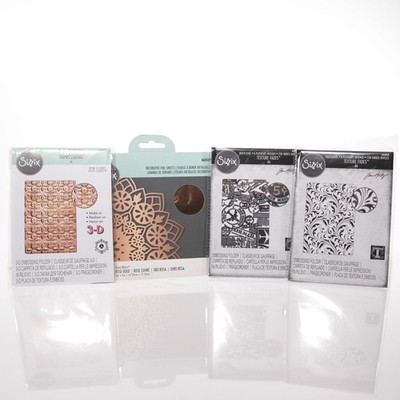 Sizzix Embossing Folders & Foil Sheets Crafting Lot by: Tim Holtz