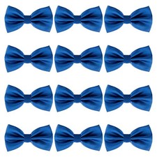 Bow Tie for Men Polyester Solid Pretied Bowties Adjustable 12 Royal Blue