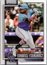 2026 Topps Rainbow Foil Yanquiel Fernandez Rookie Parallel Card RC #116 Rockies
