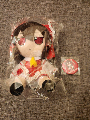 NEW Touhou Project Plush Doll Fumo Fumo Reimu Hakurei 1.5 Series 54 Badge GIFT