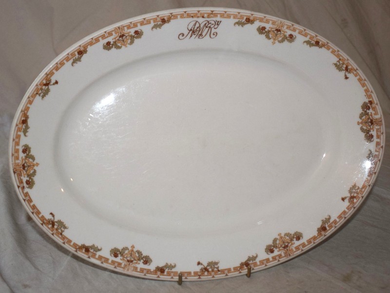 Vintage N&W Norfolk & Western Railroad Plate Platter 13 1/2" Long - Lamberton