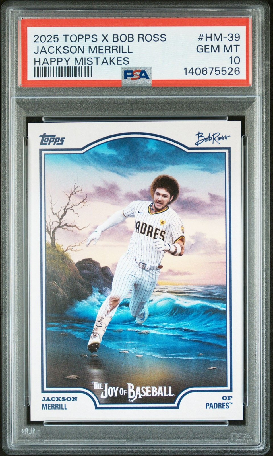 2025 Topps Bob Ross Joy Of Baseball Happy Mistakes Jackson Merrill PSA 10 BB2 view 1