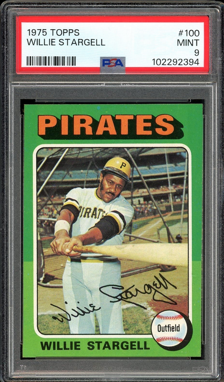 1975 Topps #100 Willie Stargell HOF Pittsburgh Pirates PSA 9 Mint