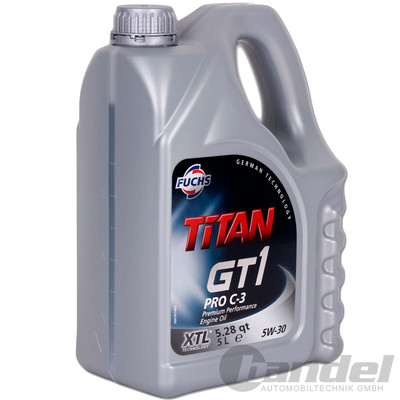 5L FUCHS MOTORÖL TITAN GT1 PRO C-3 5W30  passend für PORSCHE C30 MB 229.51