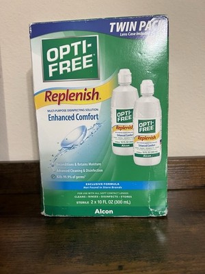 Opti-free Replenish Enhanced Comfort Twin Pack 2 X 10oz EXP 11/30/2025