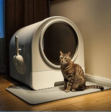 Dome XL Litter Box w/Pullout Drawer, Scoop, Mat, Carbon Filter & Flip Lid-New!!